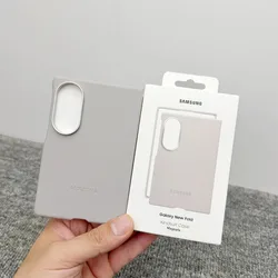 Luxury Leather Magnetic Case for Foldable Smartphones with Magsafe Wireless Charging Compatibility (Light gray)
