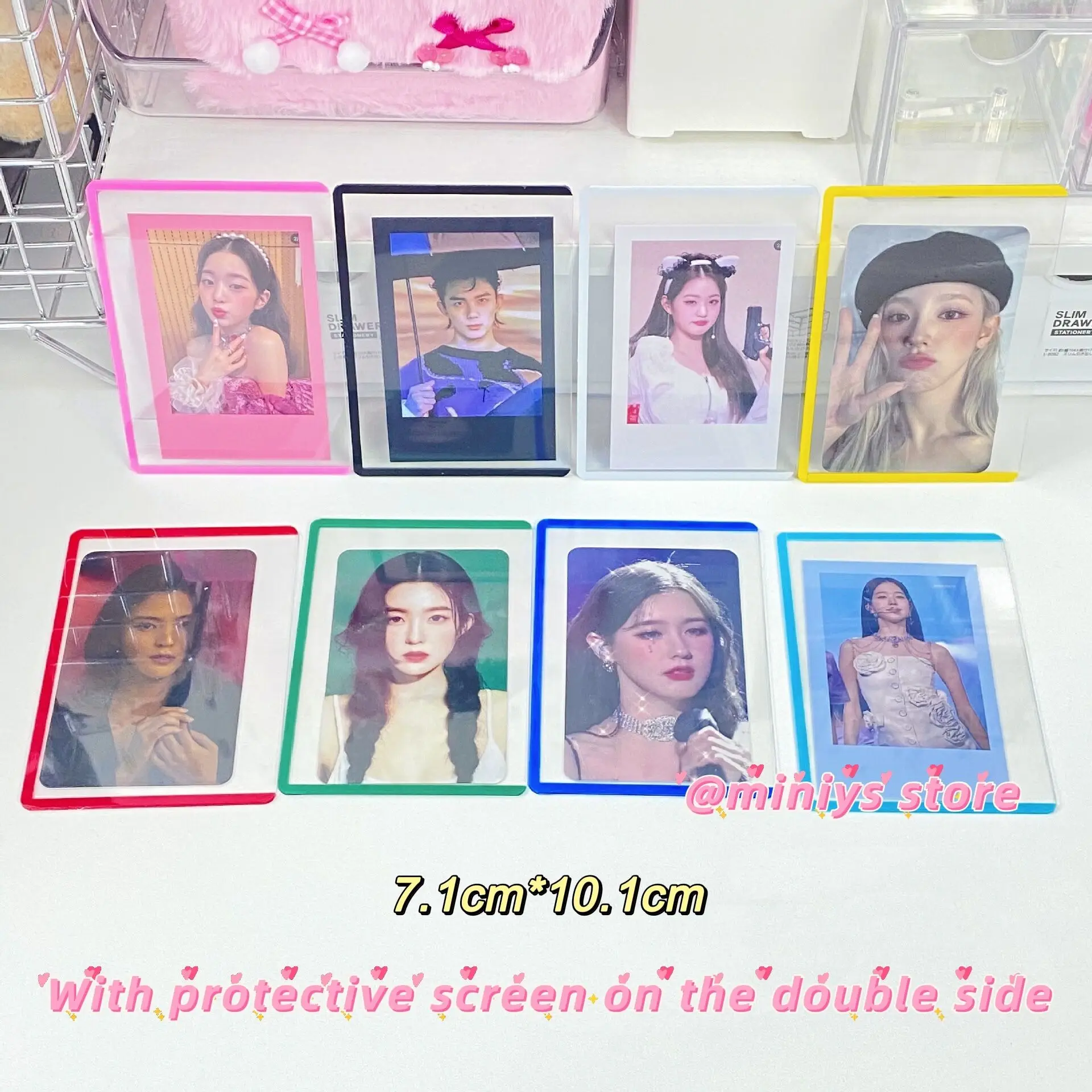 Kpop Photocards Film Protector Idol Photo Sleeves Holder Screen Protector 10PCS 25PCS Pack School Stationery card protector,idol card protector,photo card holder