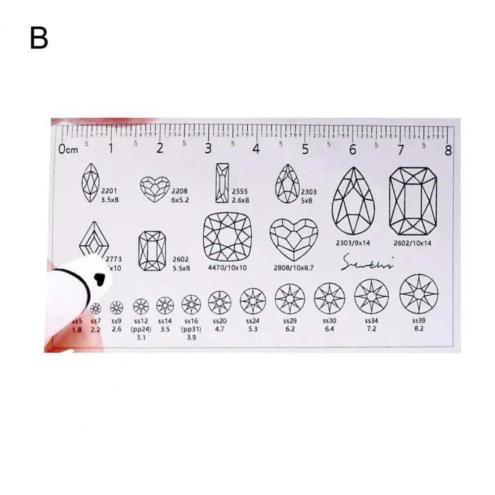 Good Fake Nail Ruler  High Precise Lightweight Faux Nail Ruler  All-Purpose Clear Ruler Fake Nails Measuring Tools 4