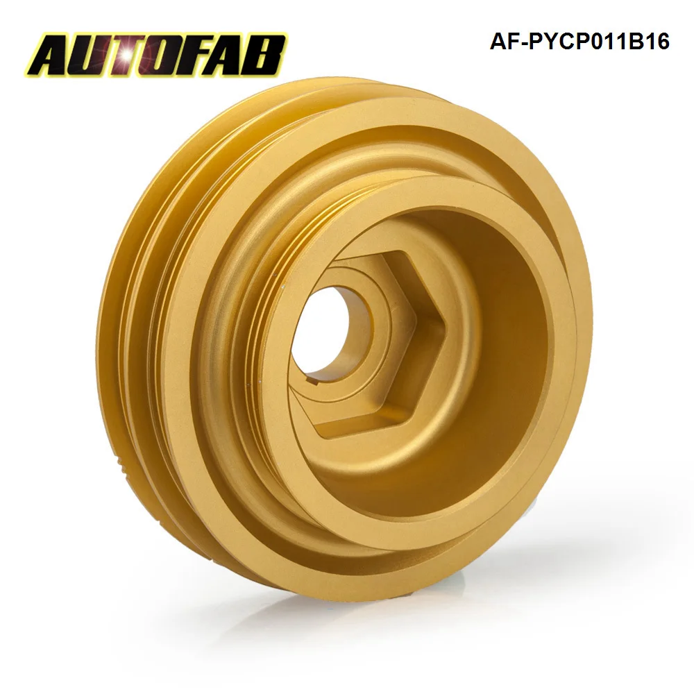 AUTOFAB Aluminum Light Weight Belt Drive Crank Pulley For Honda Civic Si Integra B-Series 99-00 AF-PYCP011B16
