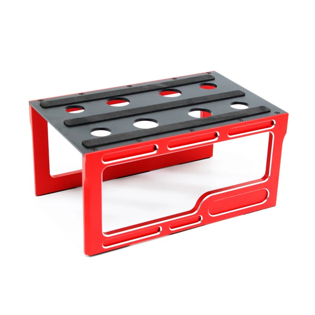 

Металлическая подставка для ремонта автомобиля, рабочая станция, платформа, амортизатор, подставка для грузовика 1/8 1/10 1/12 RC, красный