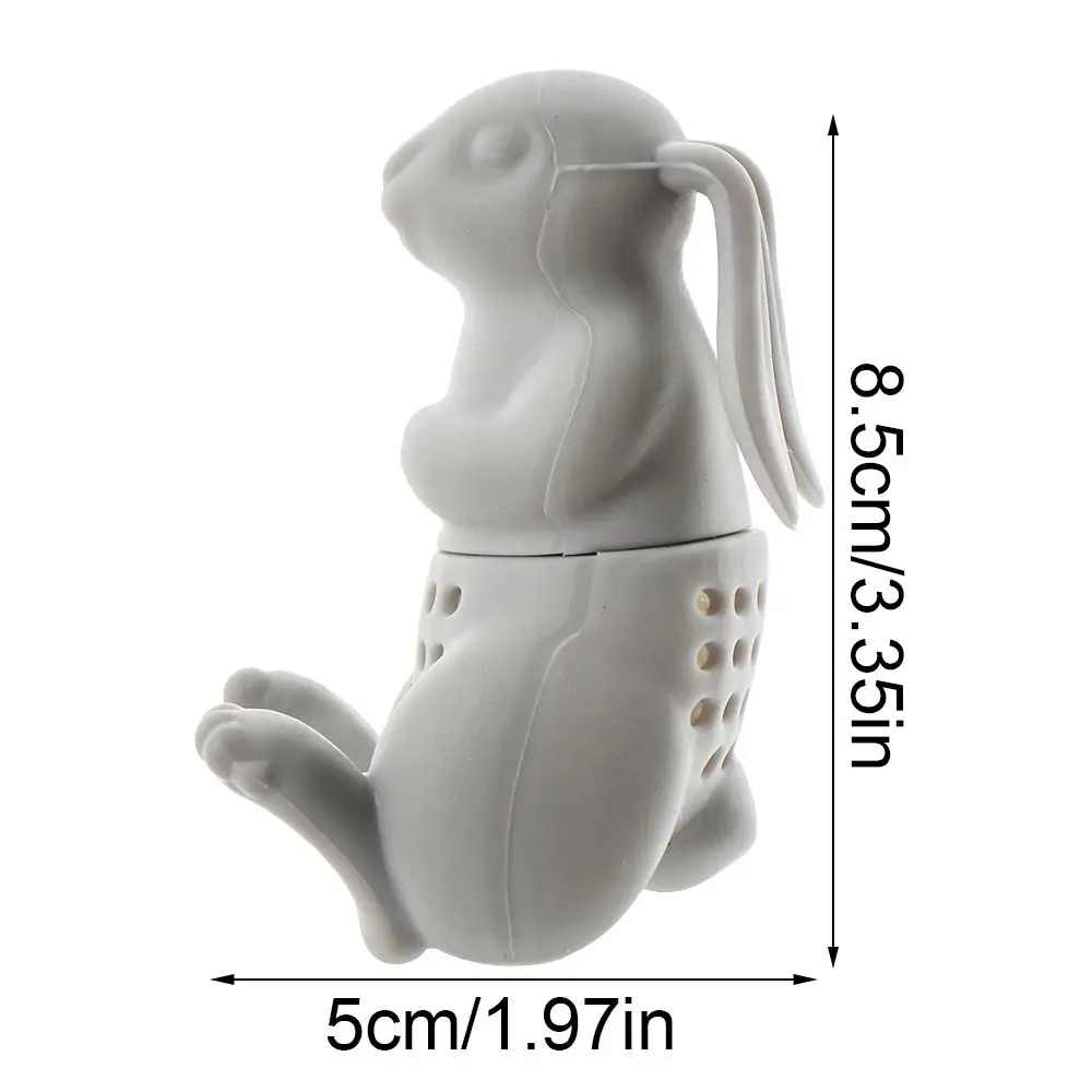 1pc Funny Rabbit Silicone Tea Brewer Mini Animal Tea Strainer Cute