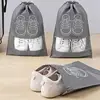 5pcs/set Shoe Storage Bag With Thickened Non-woven Fabric Strap Mouth Large Capacity Travel Waterproof Shoe Bag Moistureproof 3