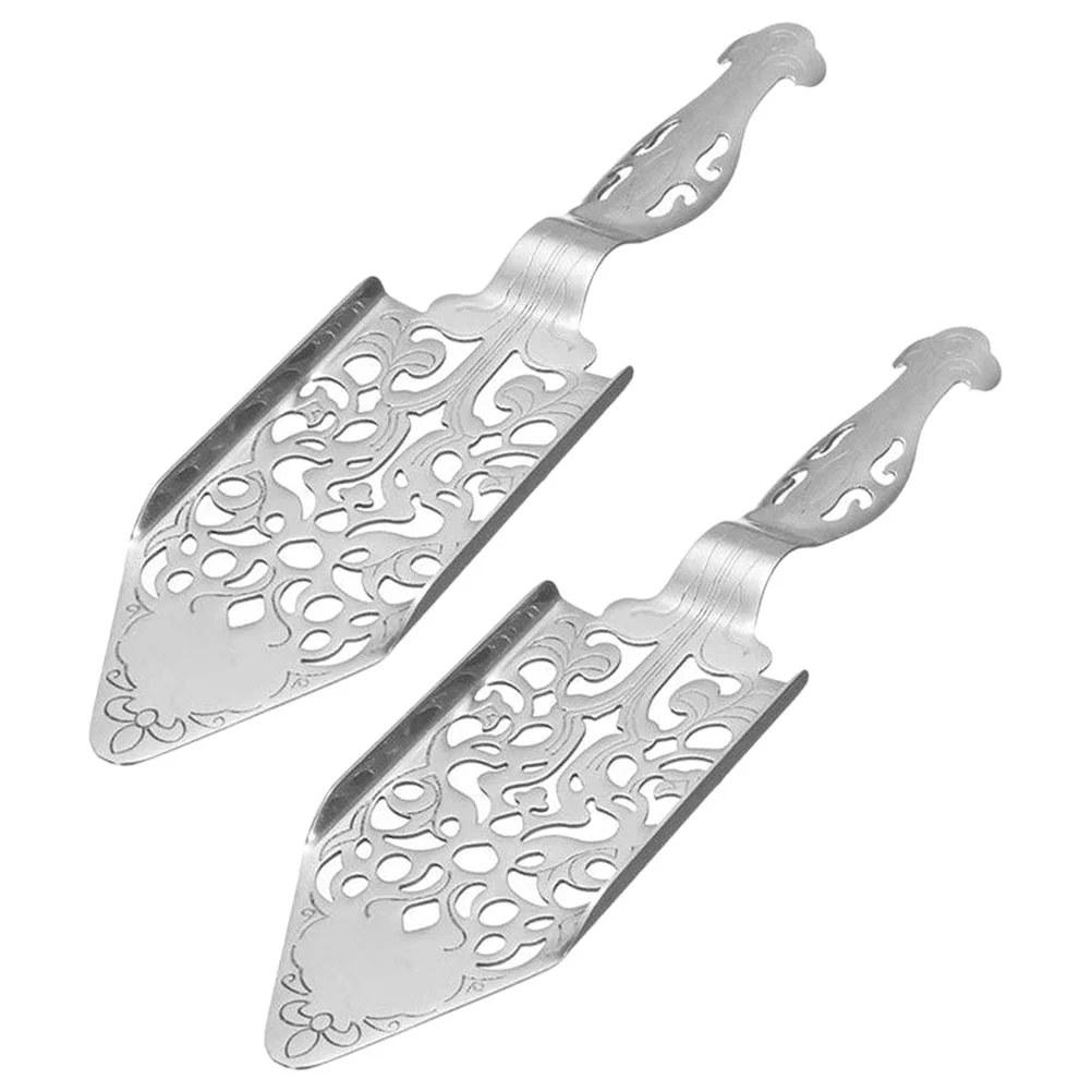 

2Pcs Absinthe Spoon Stainless Steel Spoon Hollow-out Absinthe Spoon Bar Absinthe Fountain Spoon