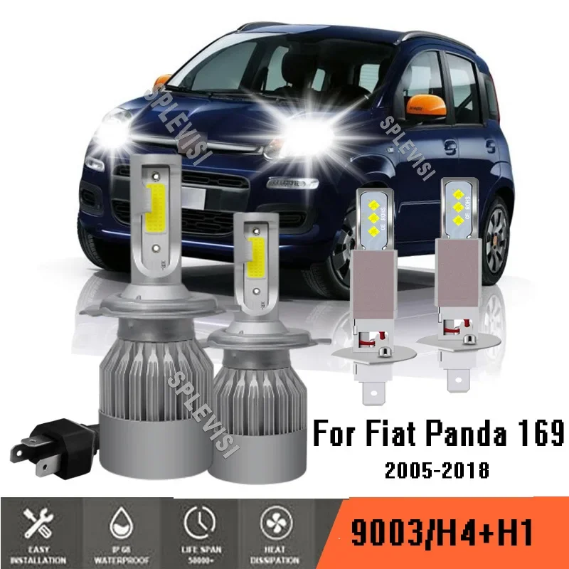 Luci A Led Per Fari Auto Lampadine Fendinebbia Aggiornamento Per Fiat Panda 169 2005-2018 2006 2007 2008 2009 2010 2011 2012 2013 2014