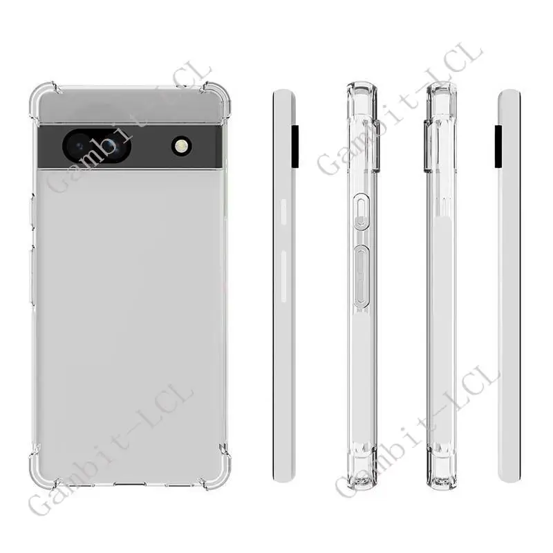Shockproof Anti-Falling Silicone Case for Google Pixel 7a - Soft TPU Protective Back Cover