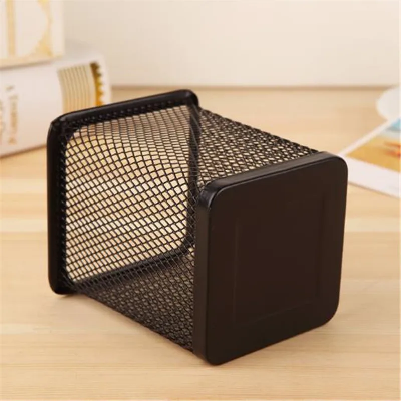 New Pencil Holder Office Desk Metal Mesh Square Pen Pot Cup Case Container Organiser Durable Pencil Case pen holder,stationery organizer,pen pencil case