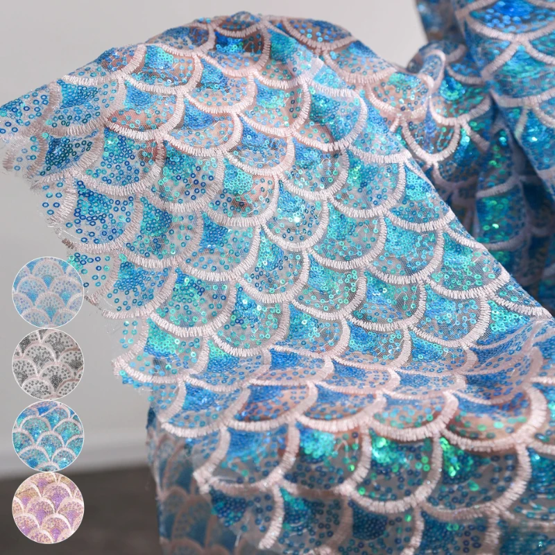 Sequin Mesh Embroidery Fabric 3