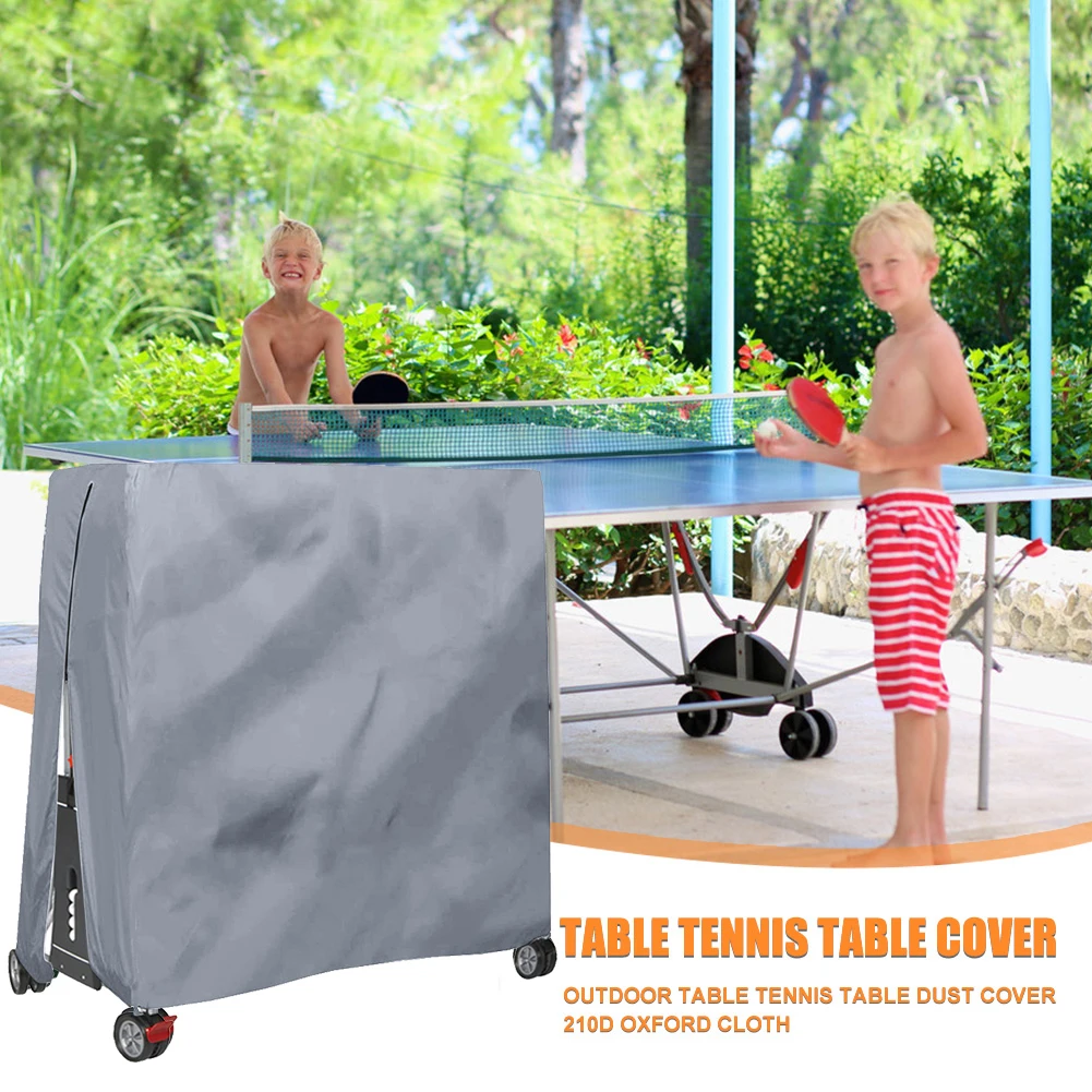 210D Oxford Fabric Folding Ping Pong Table Cover Zipper Table Tennis Table Protector Cover Heavy Duty for All Weather Protection