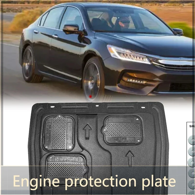 

For Honda Aoord 9 2016-2017 Black Under Engine Guard Plate Splash Shield Mud Fender Cover Mudguard Protector