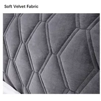 Housse de tête de lit en velours tout compris, Super douce, lisse, matelassée, épaisse, couleur unie, protection contre la poussière du dos du lit 4