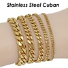 10 Pcs Cuban Bracelet Stainless Steel Cuban Bracelet Gold Plated Cuban Chain Bracelet for Man Woman Cuban Link Chain Bracelet