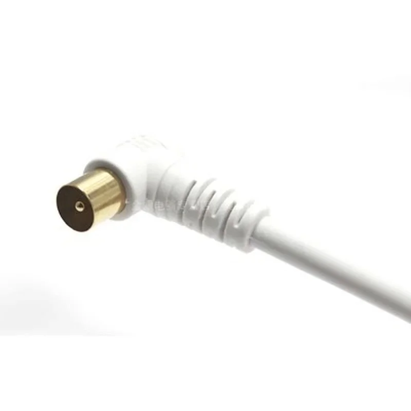 5M 3M 1.5M RF RG6 Quad Shield CL2 Coaxial Antenna Satellite Cable with TV 90 Degree Right Angel Male To Straight Male Connector 3