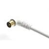 5M 3M 1.5M RF RG6 Quad Shield CL2 Coaxial Antenna Satellite Cable with TV 90 Degree Right Angel Male To Straight Male Connector 3