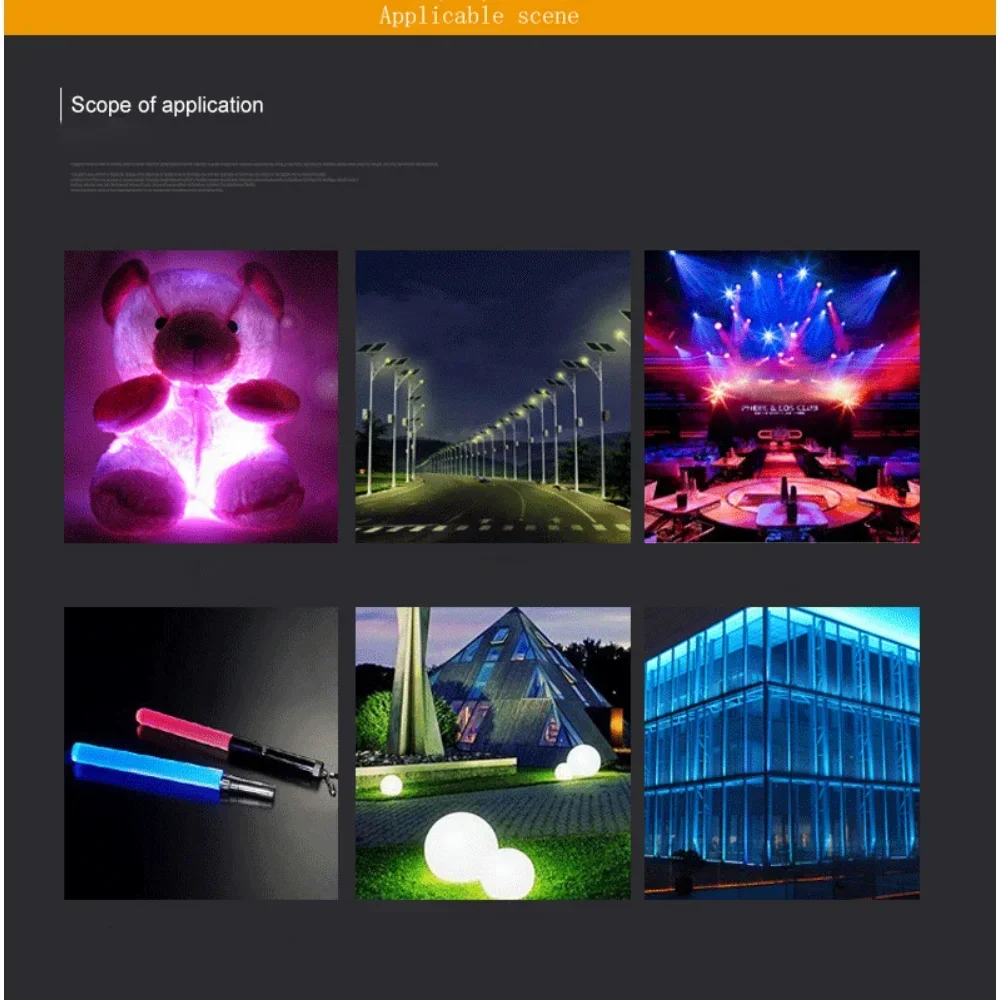 รูปสินค้า LED กระพริบหลากสี 50 ชิ้น 5 มม. สำหรับตกแต่ง