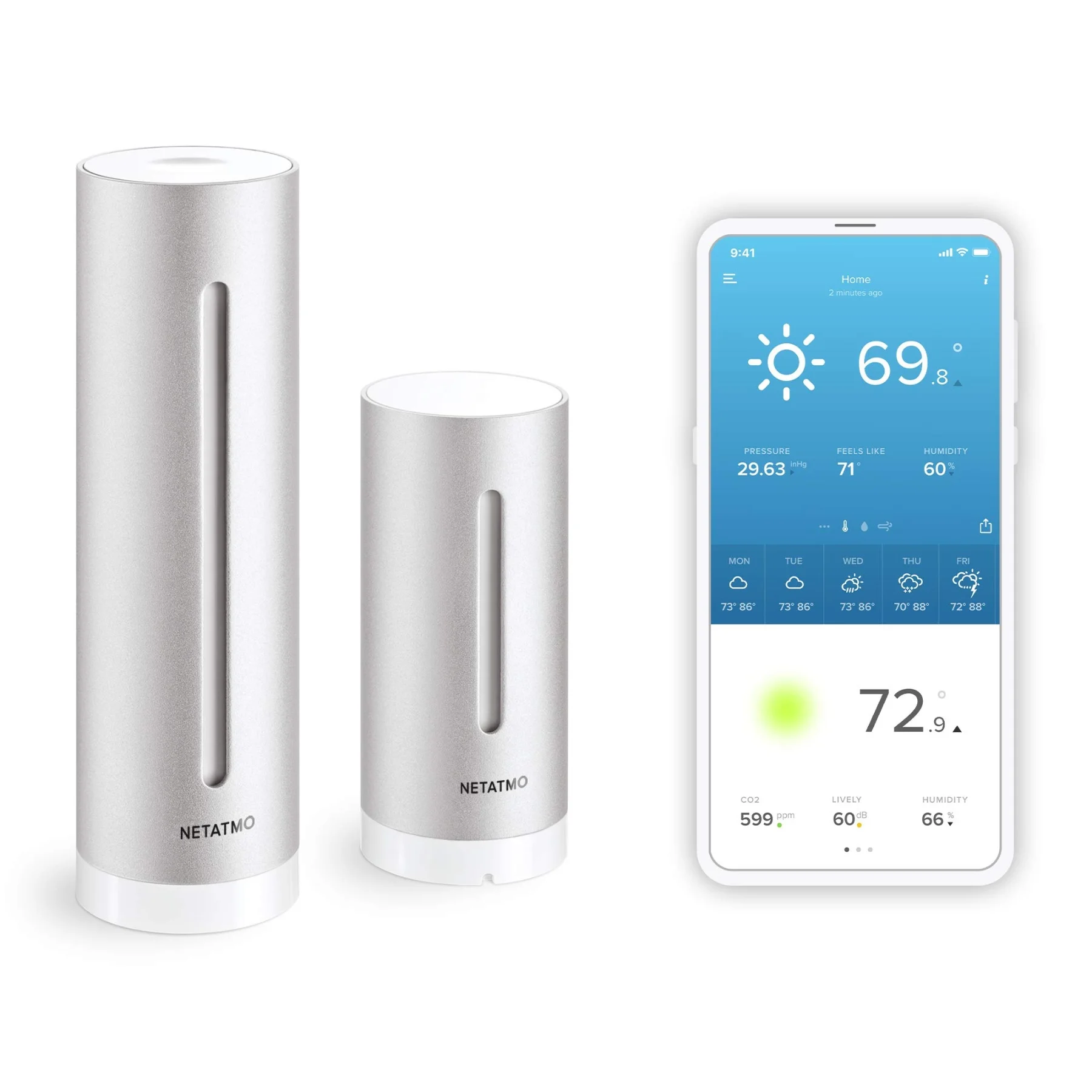 Netatmo Weather Station屋内屋外ワイヤレス屋外センサー-alexa AppleHomekit  Googleアシスタントと互換性があります