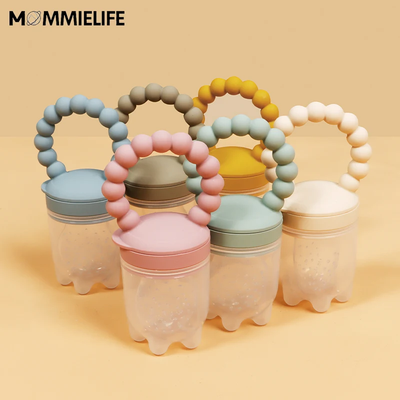 

Mommilife Pacifiers Fresh Fruit Feeder BPA Free Silicone Baby Chew Feeder Nipples Newborn Soother Fresh Food Nibbler