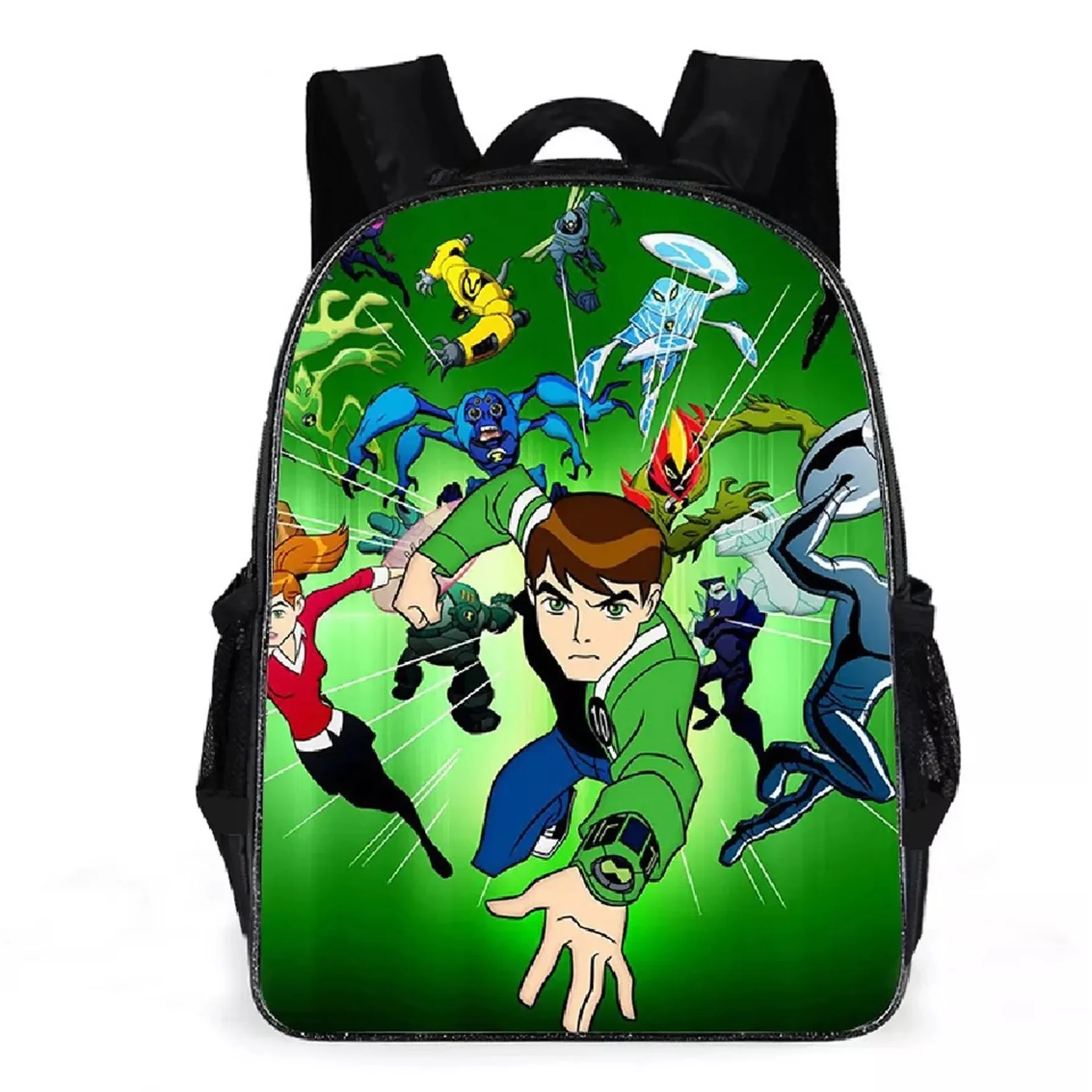 Kid Boy Girl Cartoon Daypack Ben 10 Canvas Bookbag for Student-Back to School Lightweight Backpack Large Knapsack 1