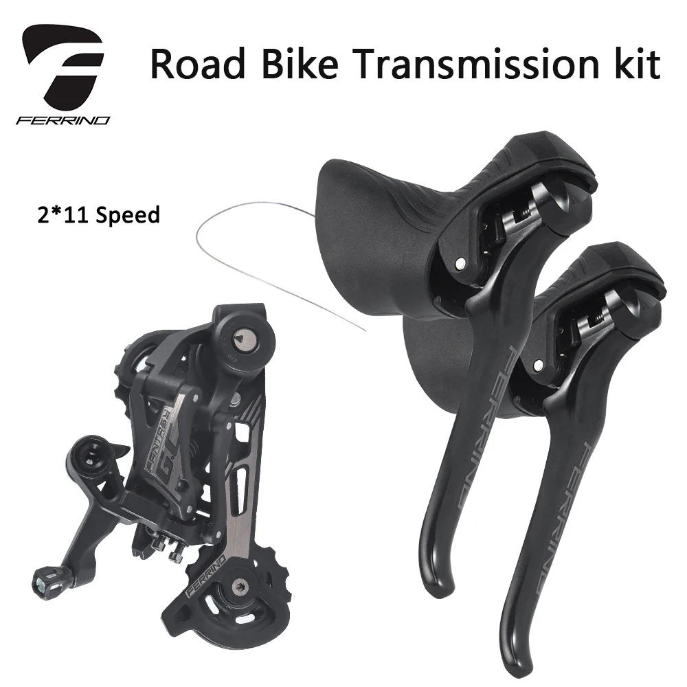 

FERRINO Bicycle Transmission Kit 2 * 11 Speed Aluminum Alloy Road/Mountain Bike Rear Pull Transmission Bicycle Accessories