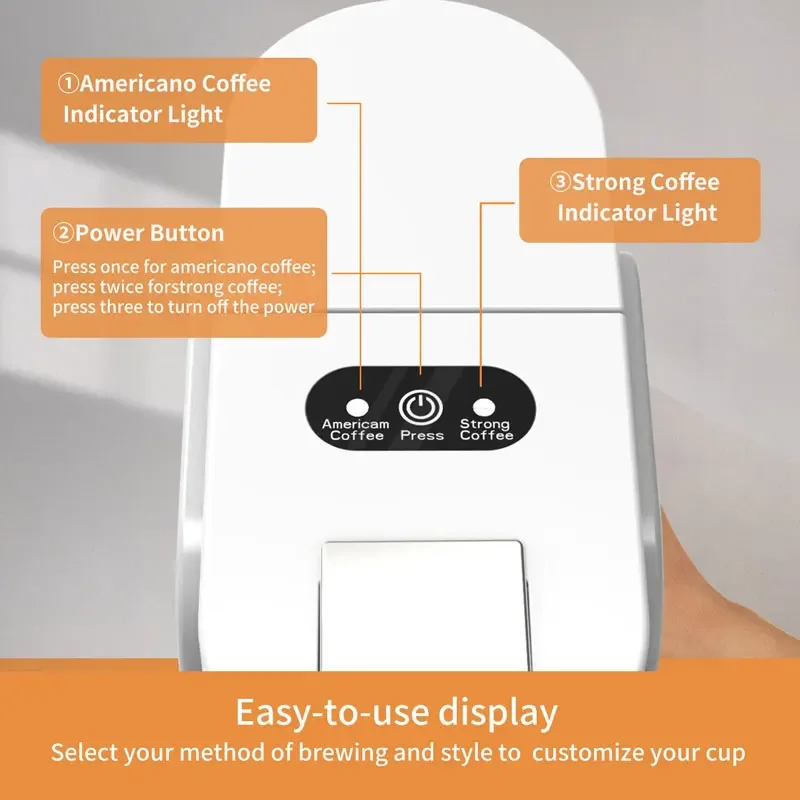 Portable Fully Automatic Coffee Machine 110V-240V Capsule Coffee Machine Capsule/Powder Dual-Use Restaurant Hotel Espresso 5