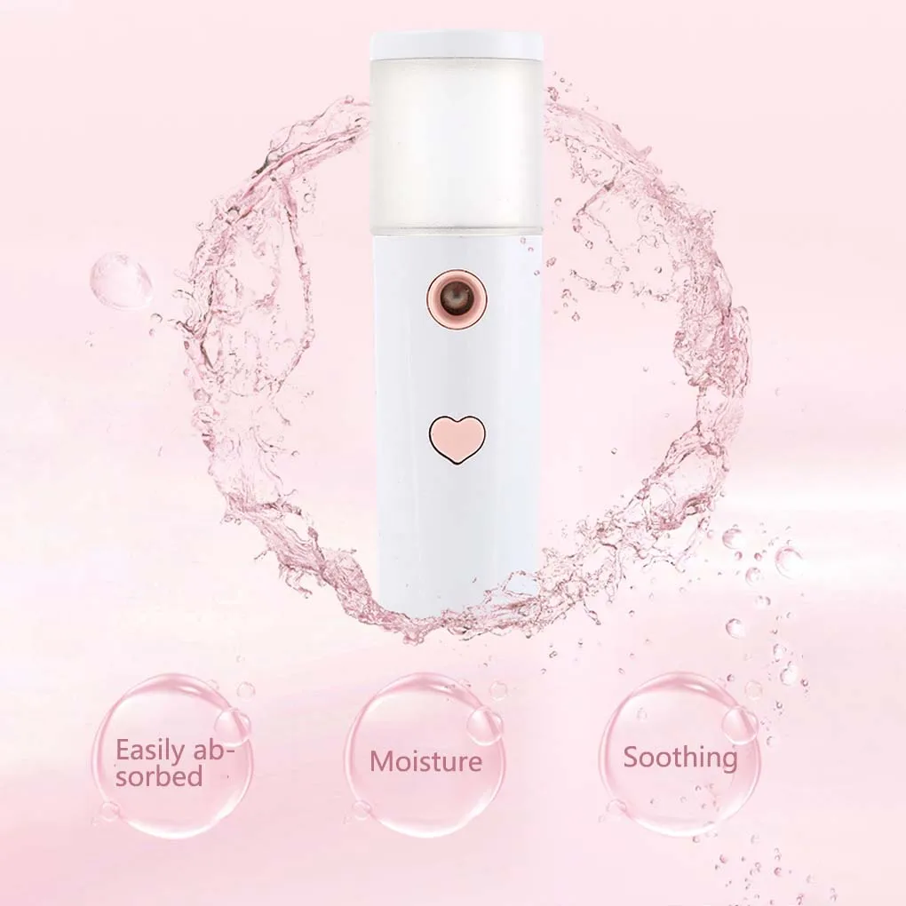 

Face Mist Sprayer 30ml Facial Humidifier Atomizer Steamer Mister White