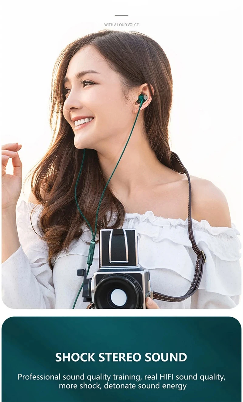 Auriculares in-ear con cable cancelación ruido y micrófono bajo_voghion.com