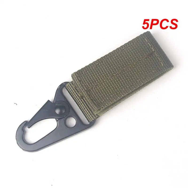 

5PCS Tactical Carabiner Backpack Hooks Olecranon Molle Hook For Belt&Vest Survival Gear Nylon Keychain Hunting Clothing