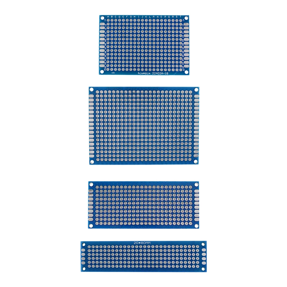 PCB Board Double sided PCB kit 2x8 3x7 4x6 5x7cm Universal Prototype Circuit Boards Diy 20PCS/Lot