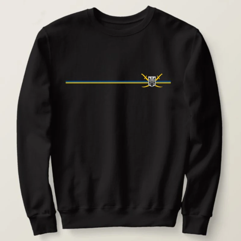 

Ukrainian Tryzub Trident Badge Blue Yellow Flag Ukraine Emblem Sweatshirts New 100% Cotton Casual Mens Clothing Streetwear