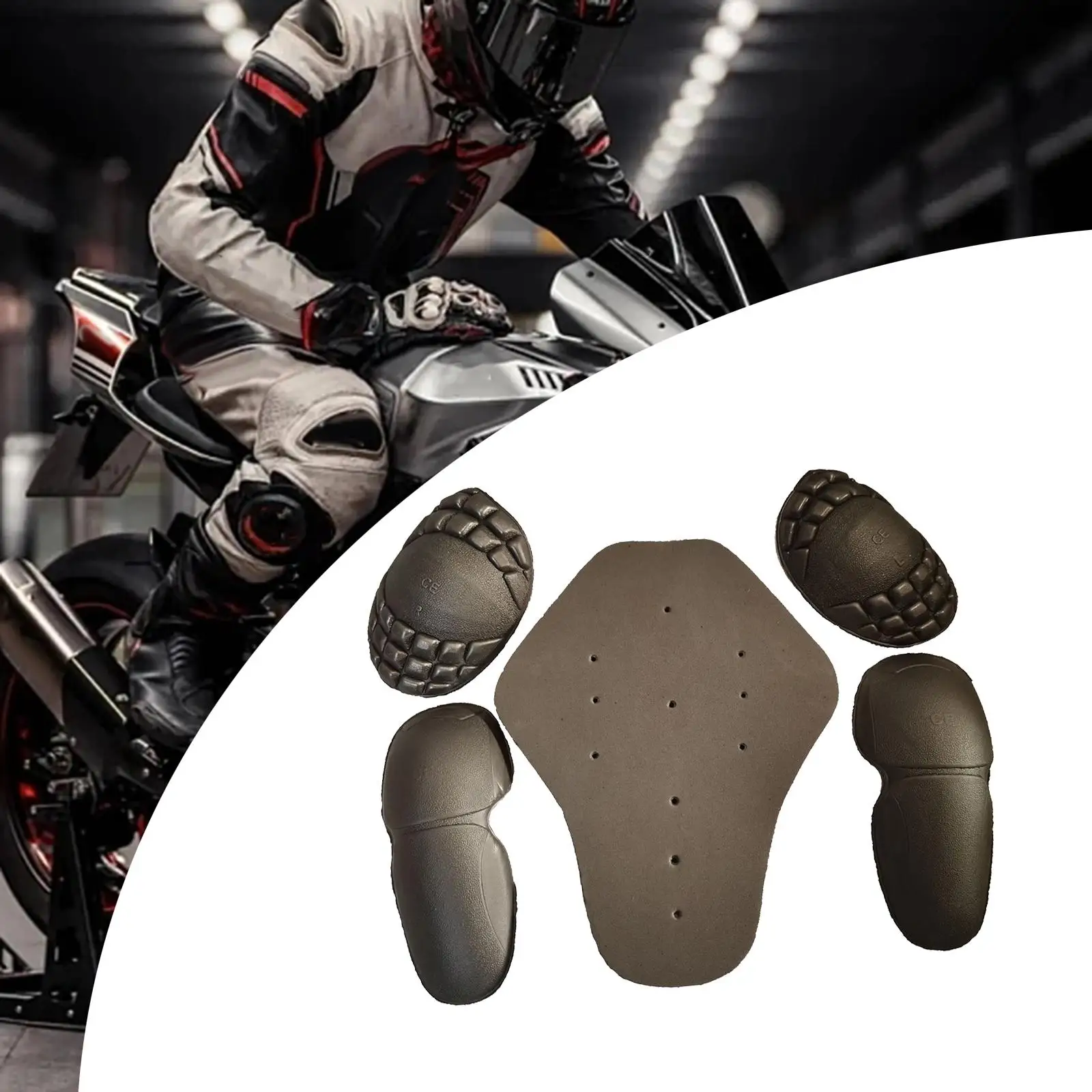 

5Pcs Motorbike Body Protective Gear Durable for Sport Biker Motorcycle