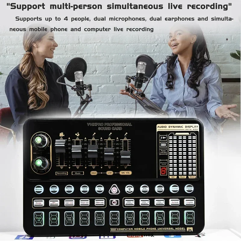 Computer Mobile Phone Live Steam Audio Studio Vocal Recording Microphone Kit V10XPRO