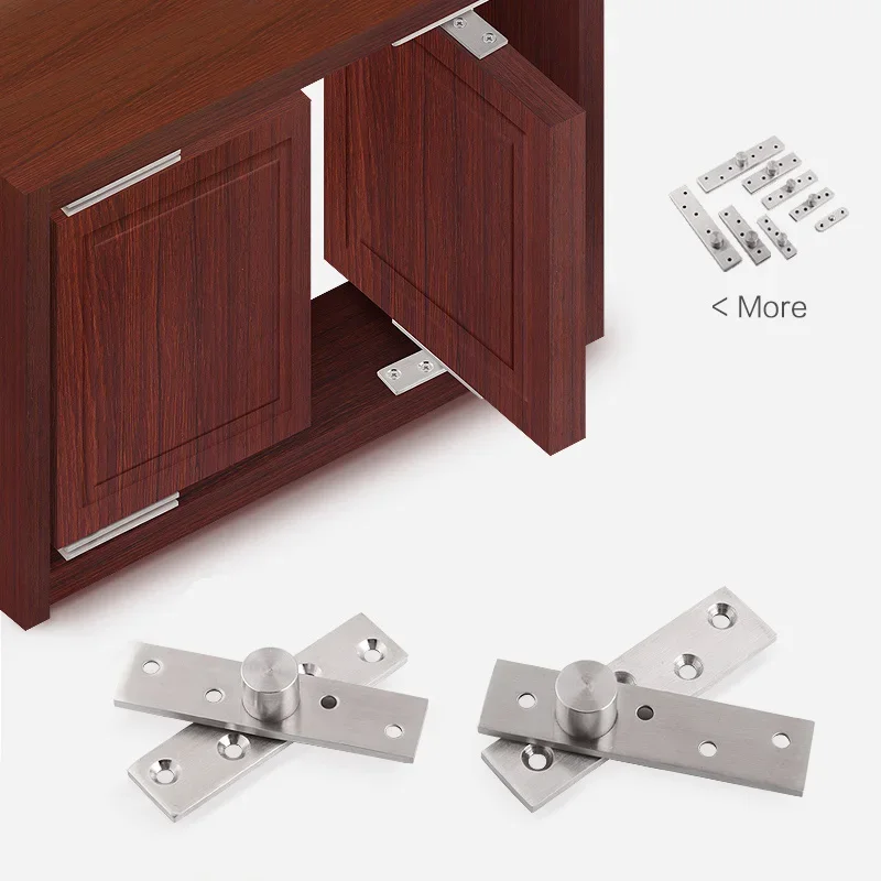 Stainless Steel Door Hinges Central and Offset-Axes Rotating Hinge 360 Degree Door Pivot Hinge Concealing Up Down Shaft for Wooden Doors Stainless Steel