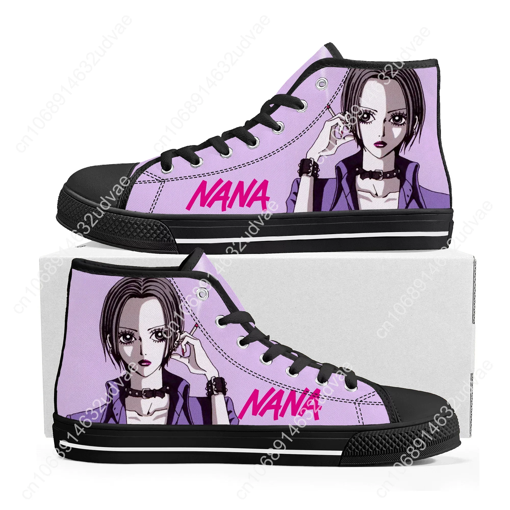 NANA Osaki Komatsu Manga High Top Sneakers Mens Womens Teenager Canvas Sneaker Casual Couple High Quality Shoes Custom Shoe