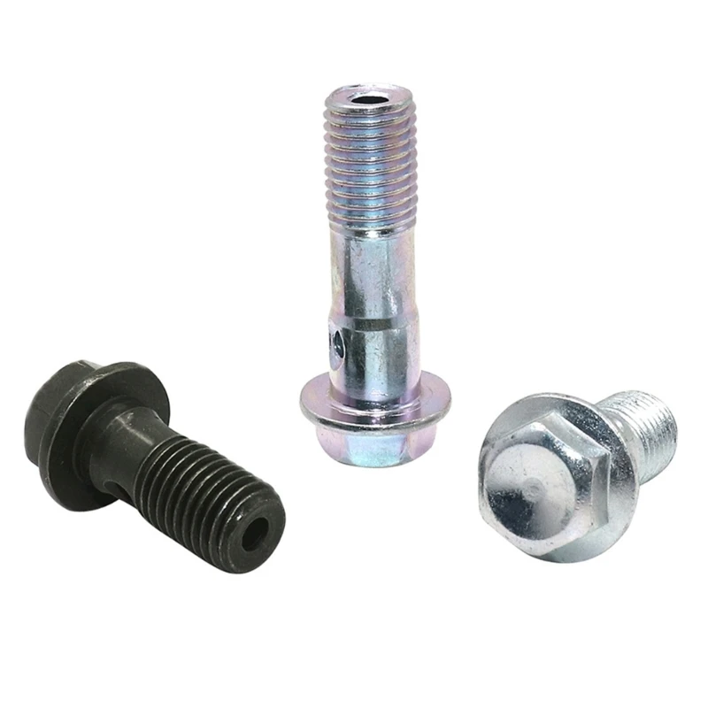 10 Pcs Motorcycle Banjo Bolts & Washers Brake Hoses Banjo Bolts Motorcycle Brake Caliper Screws Durbale