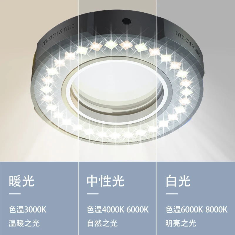MECHANIC LS3 Microscope Ring Lamp 7W LED Light Source Tricolor Multi Level Ultra Brightness Adjustment Eye Protection Work lamps microscope lamp