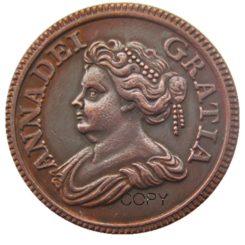 

UK,1714,1Farthing, очень редкая копия монеты