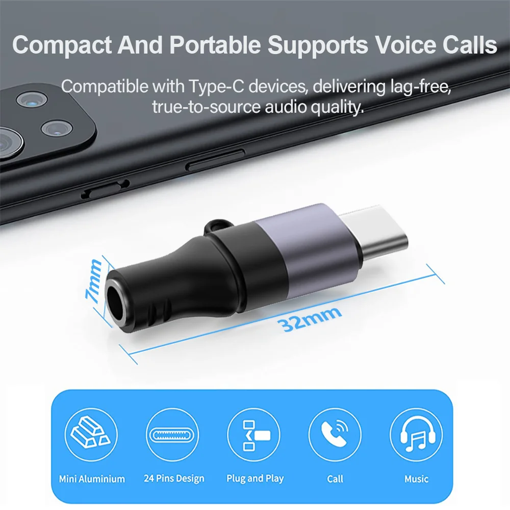 Universal USB-C to 3.5mm Audio Adapter Cable