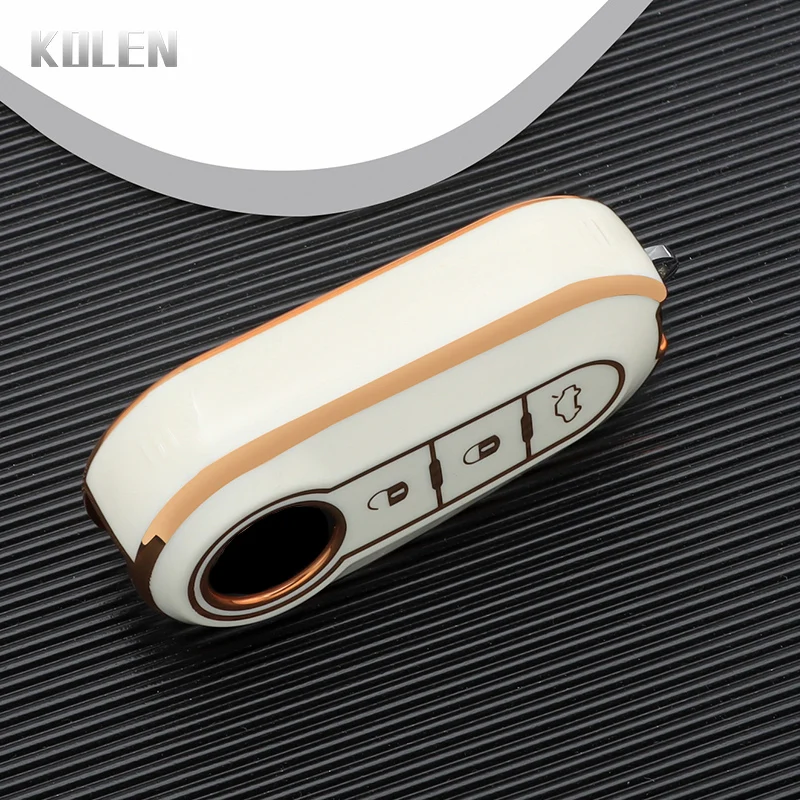 Key Case Cover TPU Car Folding Key Fob For FIAT 500 Ducato Panda Punto 500L Lancia Musa Citroen Jumper Peugeot Boxer
