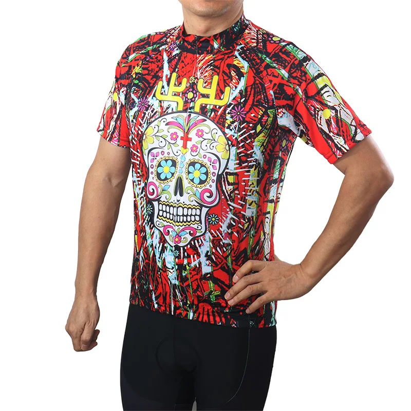 

Skull Ghost Outdoor Bike Shirt for Men, Short Sleeve, Road Cycling Jacket, Downhill Wear, Bicycle Jersey, Pro Sport Team Clothes