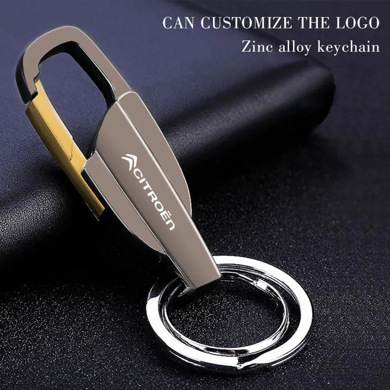 Zinc Alloy Key Ring Men Keychain Customize Logo For Citroen C4 C3 C5 C1