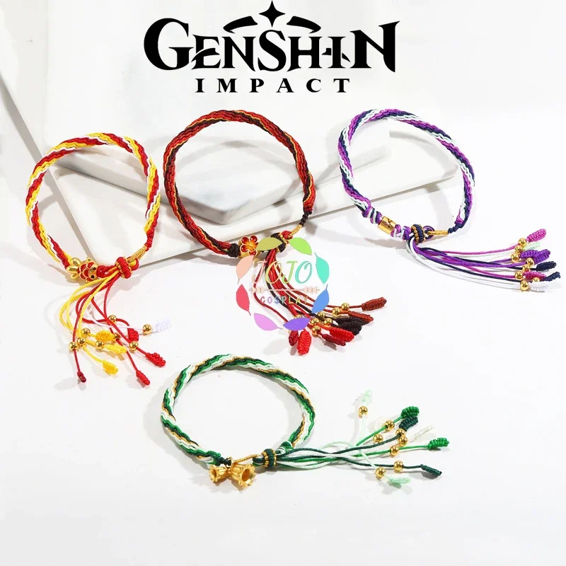 

Game Genshin Impact Bracelet Kazuha Yae Miko Venti Wanderer Xiao Zhongli Beelzebul Nahida Cosplay Rope Pendant Bracelets Jewelry