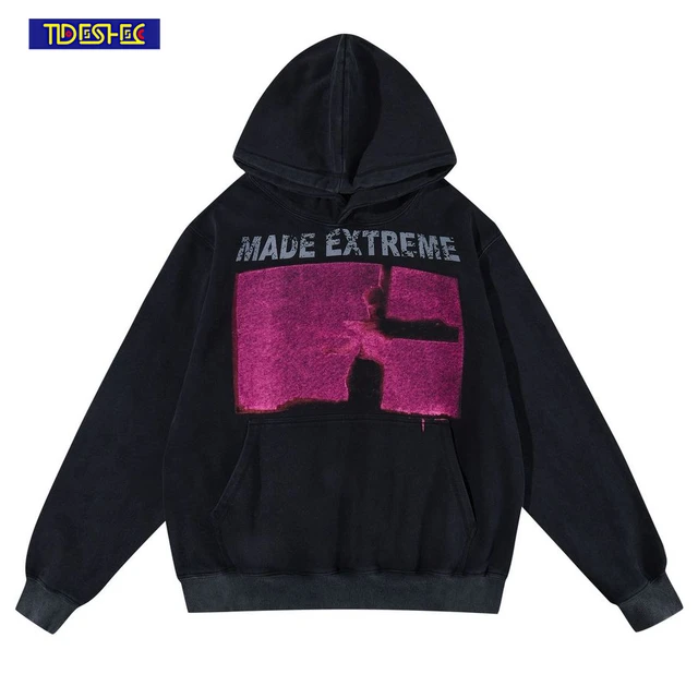 Sudadera con capucha para Hombre  Sudadera Rosa-Sudadera con capucha para  hombre Otoño/Invierno 2023 Hip Hop - Aliexpress