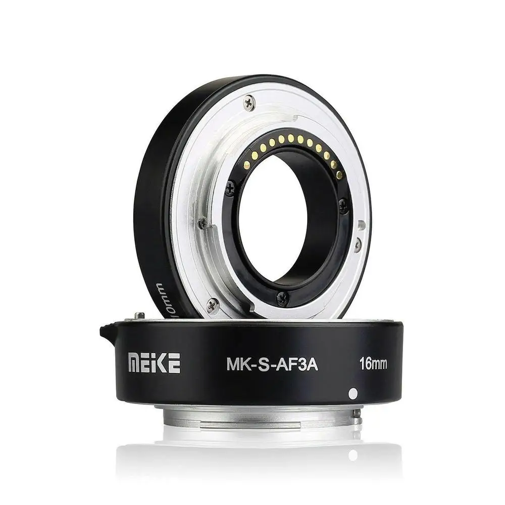 Meike MK-S-AF3A Metal Auto Focus Macro Extension Tube 10mm 16mm for Mirrorless