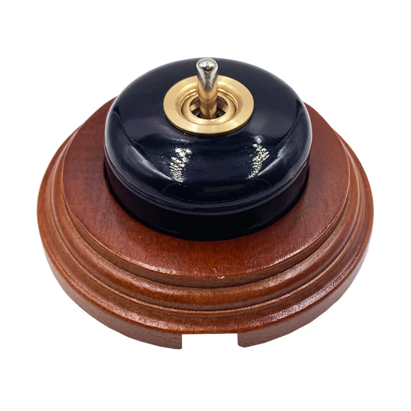 Retro Ceramic Round Toggle Switch 1 Way 2 Way Control Wall Light Switch ...