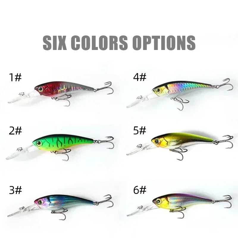 Suspending Minnow 60SP 70SP Crankbaits Fishing Lure Long Casting Pike Jerkbait Strong Treble Hooks Hard Baits