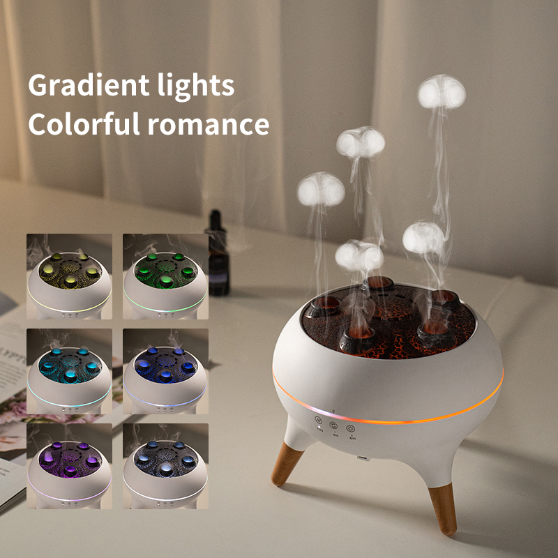  Dynamic Jellyfish Air Humidifier 250ml Essential Oil Diffuser Remote Control Bedroom Humidifier With 7 Colorful Night Lights 