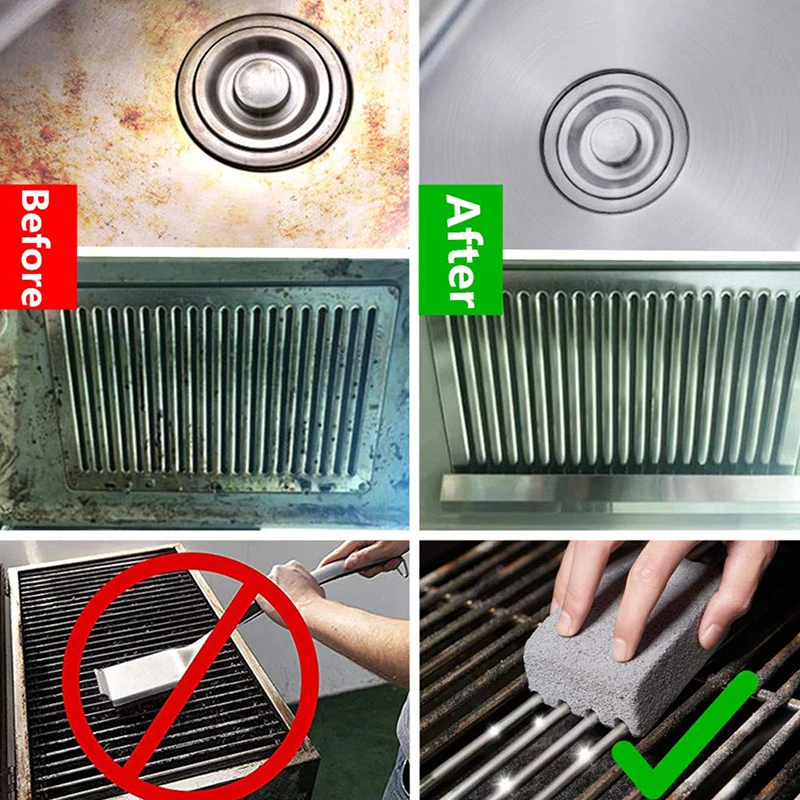 Description Picture 5 of itemBBQ Grill Cleaning Brick Block Pumice Oil Stain Barbecue Rack Stone Natural Cleaner BBQ Outdoor Kitchen Tools mangal 2024 New