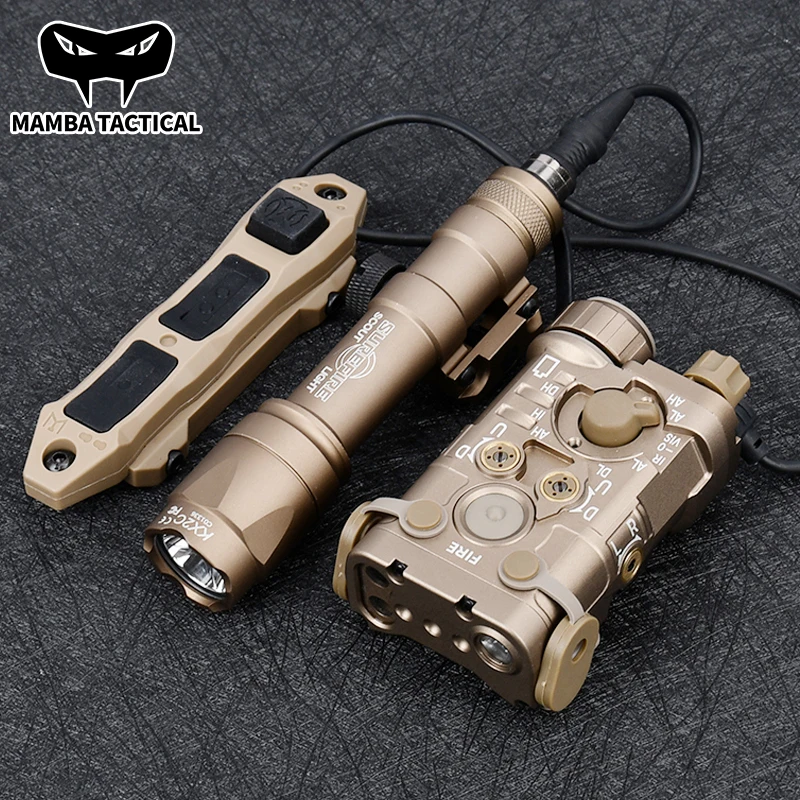 

Airsoft Metal NGAL L3 Red Green Blue IR Laser Surefir Flashlight M300 M600 SF Scout Light Dual Control Switch Rifle Combination