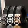 New wide 3.4cm Women's Belt Formal Leather Canvas Belt Women High Quality Metal Buckle Male Belt for men jeans work belt
