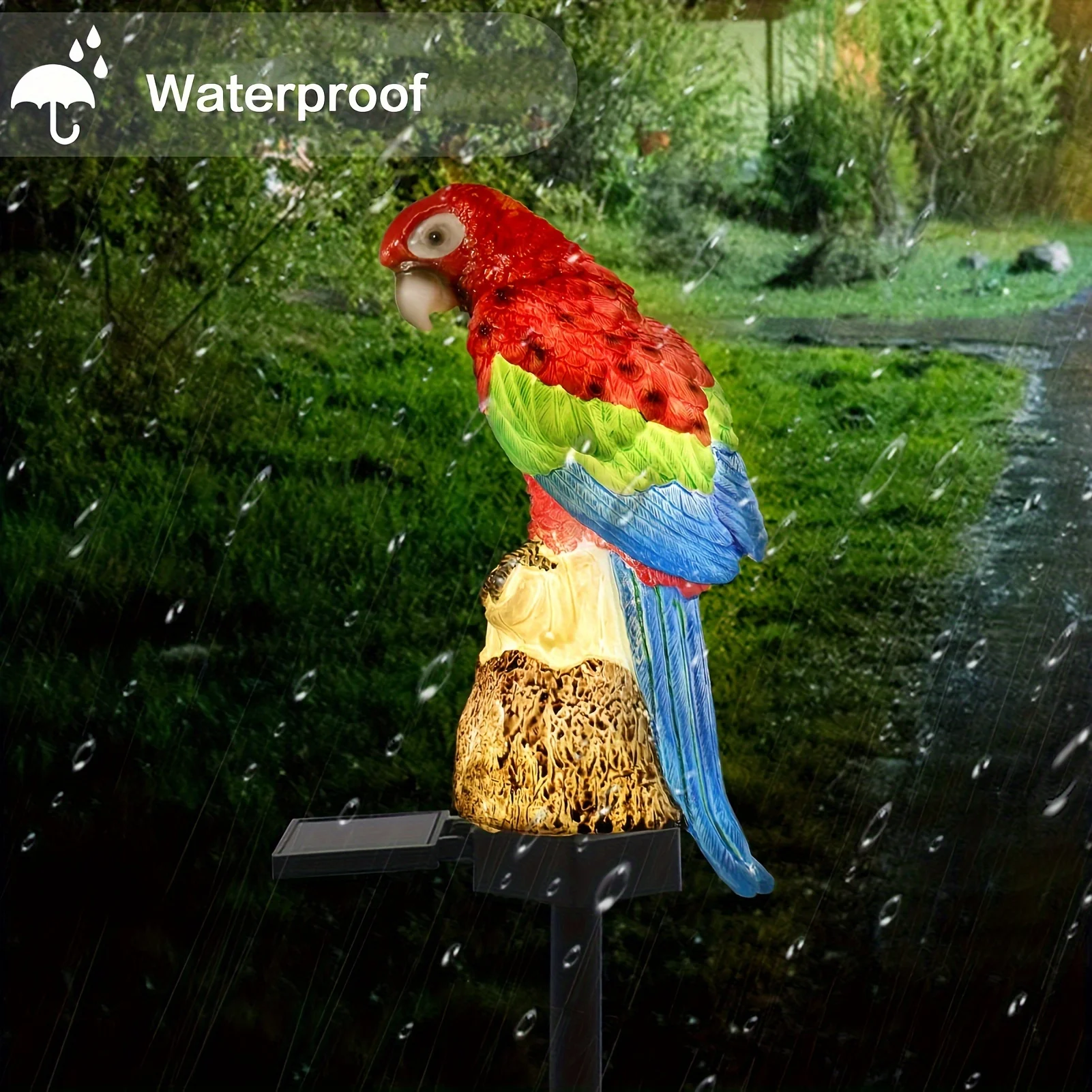Solar Parrot Garden Light - Waterproof Outdoor Decorative Lighting For Lawn & Garden